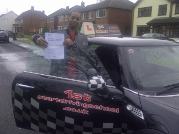 Congratulations on passing your driving test with 2 minor faults well done